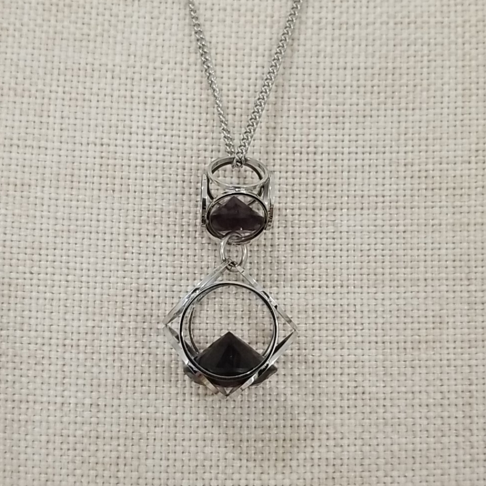 Whimsical silver necklace